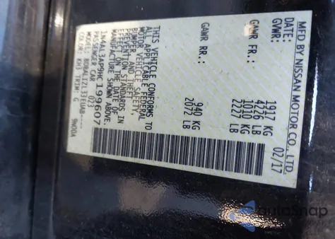 2017 Nissan Altima 2.5 Sv from USA, damaged, VIN 1N4AL3AP9HC199607